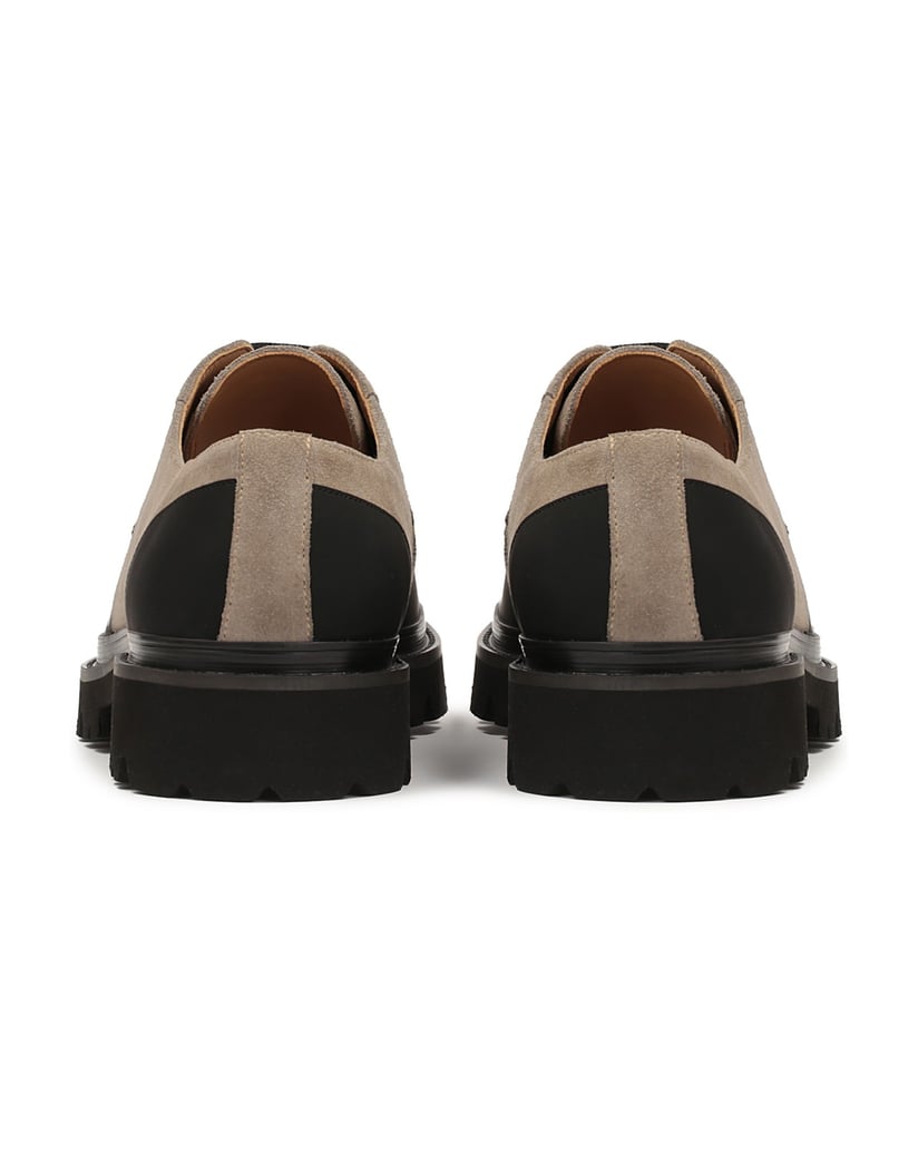 Kazar-Lässige-beige-schwarze-Herren-Derby-Schu