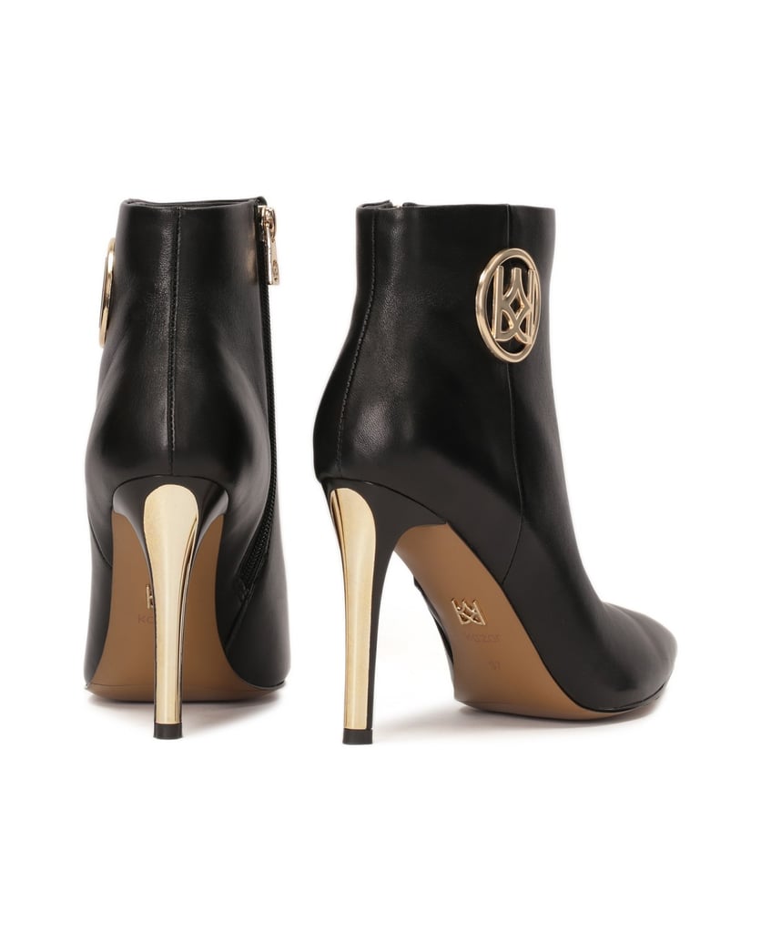 Kazar-Lederstiefel-mit-spitzen-Zehen-schwarz