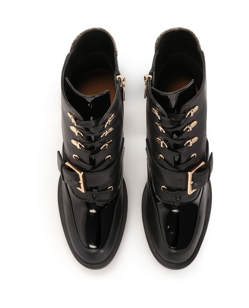 Kazar-Gemusterte-Lederstiefel-mit-hohem-Schaft