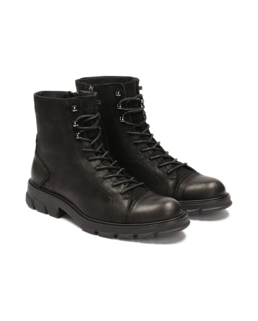 Kazar-Hohe-Herrenstiefel-mit-Treppensohle-schwarz