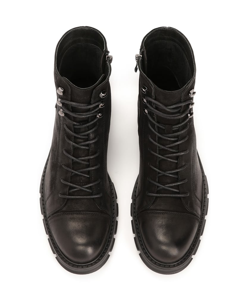 Kazar-Hohe-Herrenstiefel-mit-Treppensohle-schwarz