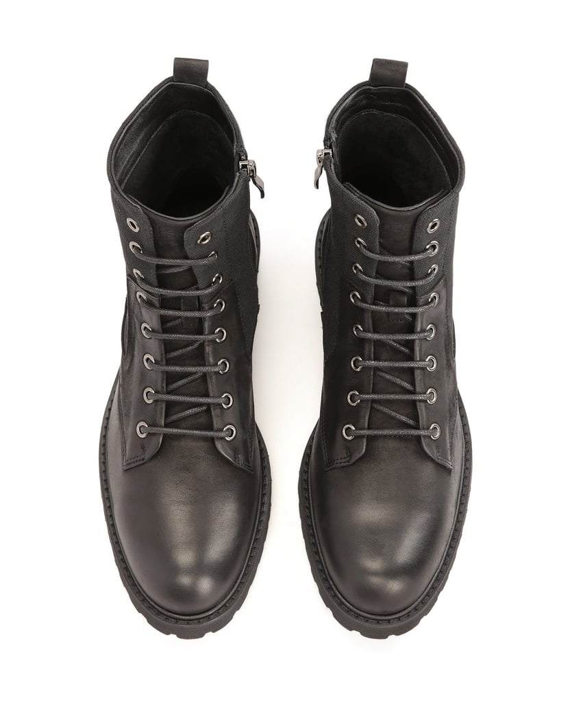 Kazar-Schwarze-Stiefel-mit-hohem-Schaft