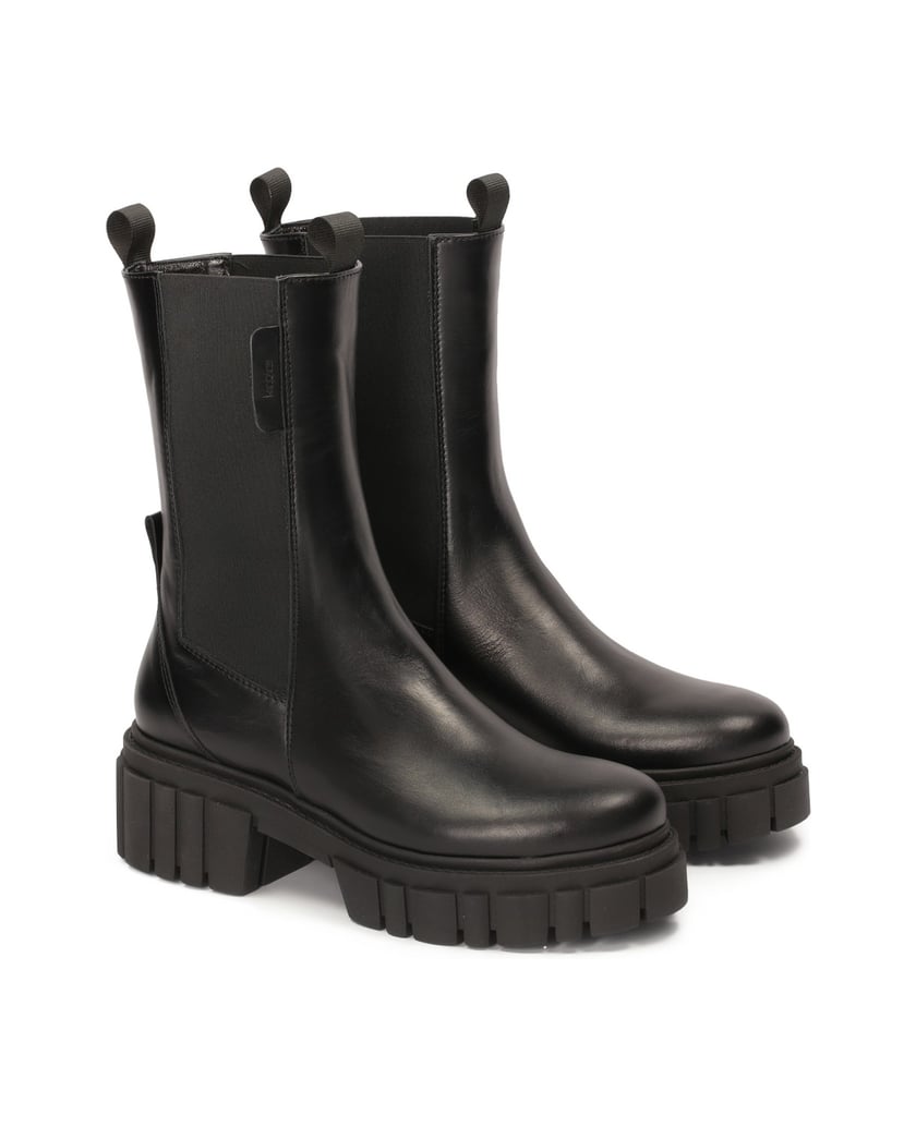 Kazar-Schwarze-Schlupfstiefel-von-Chealse-mit-schwarz