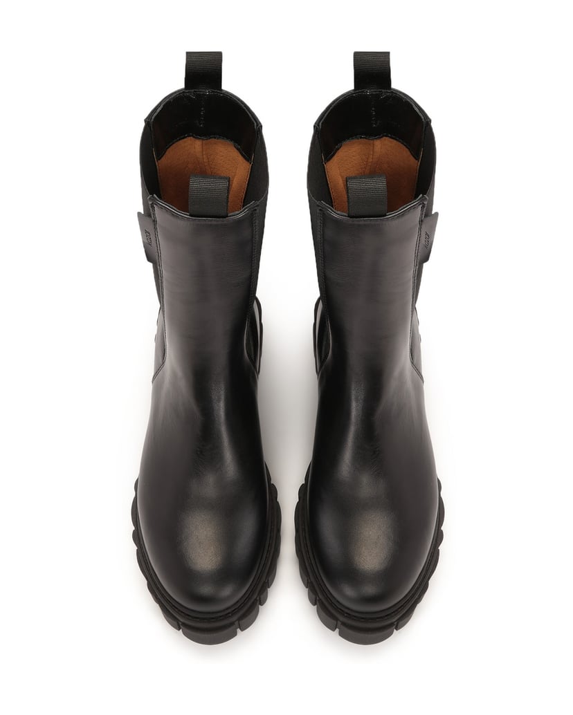 Kazar-Schwarze-Schlupfstiefel-von-Chealse-mit-schwarz