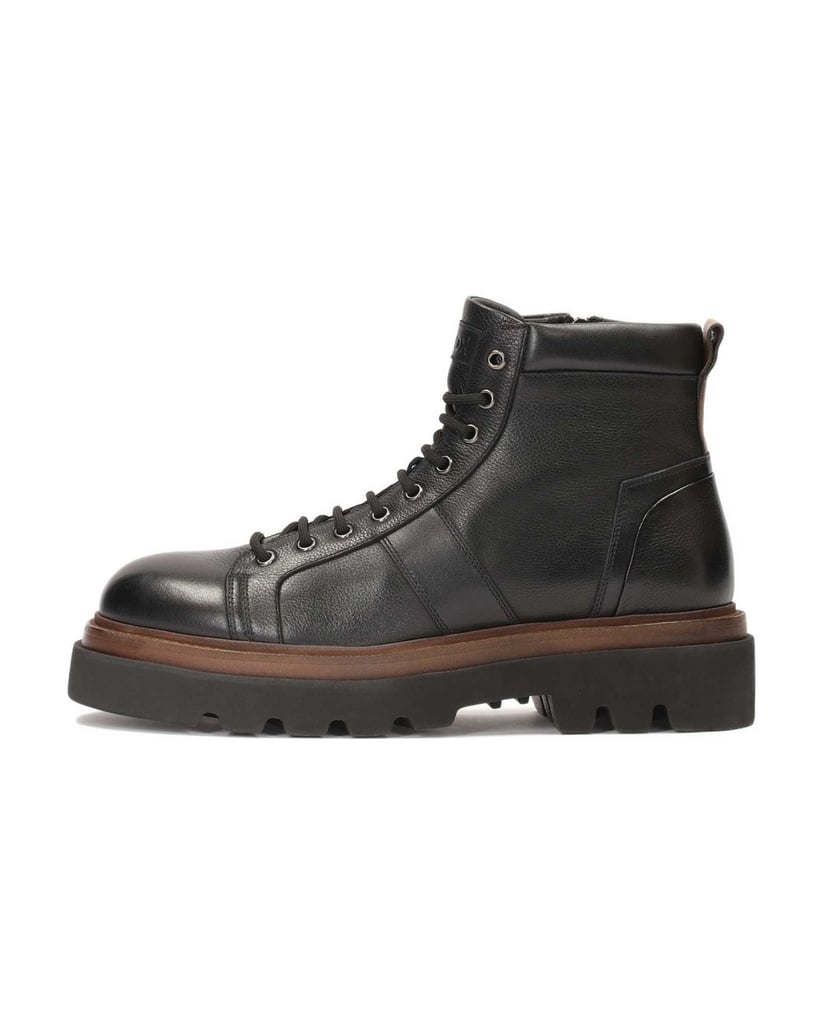 Kazar-Leather-boots-on-a-two-tone-sole-černá
