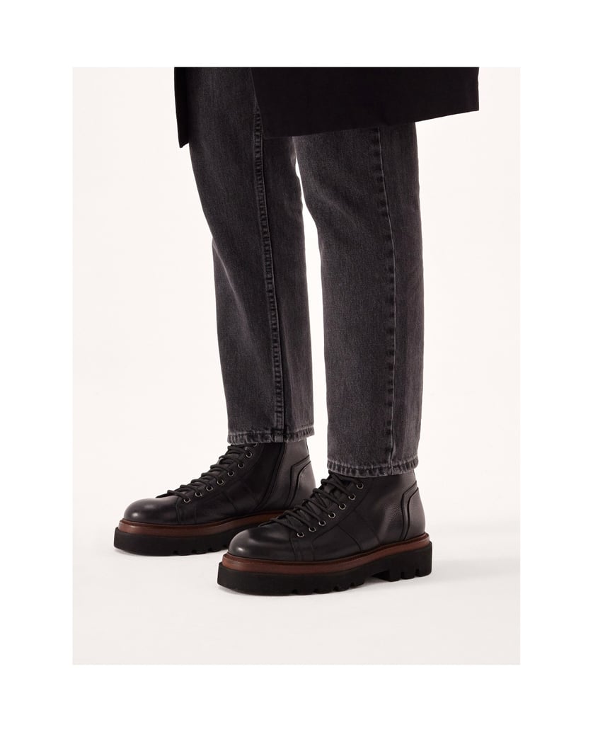 Kazar-Leather-boots-on-a-two-tone-sole-černá