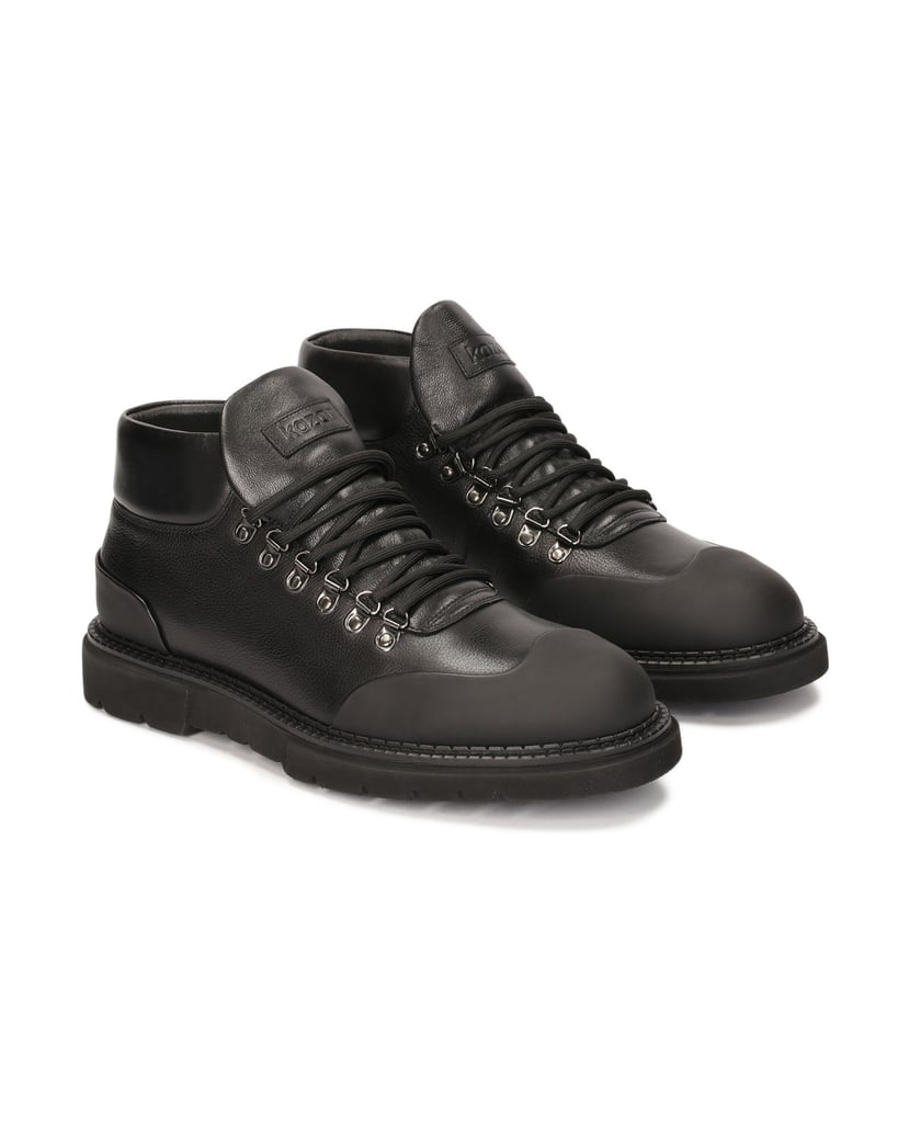 Kazar-Schnürstiefel-mit-Gummispitze-schwarz