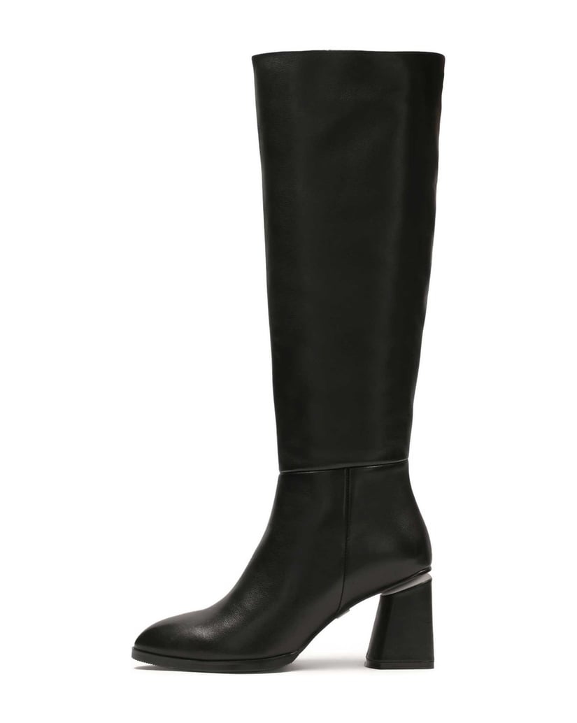 Kazar-Schwarze-hochhackige-Stiefel-mit-Metallv