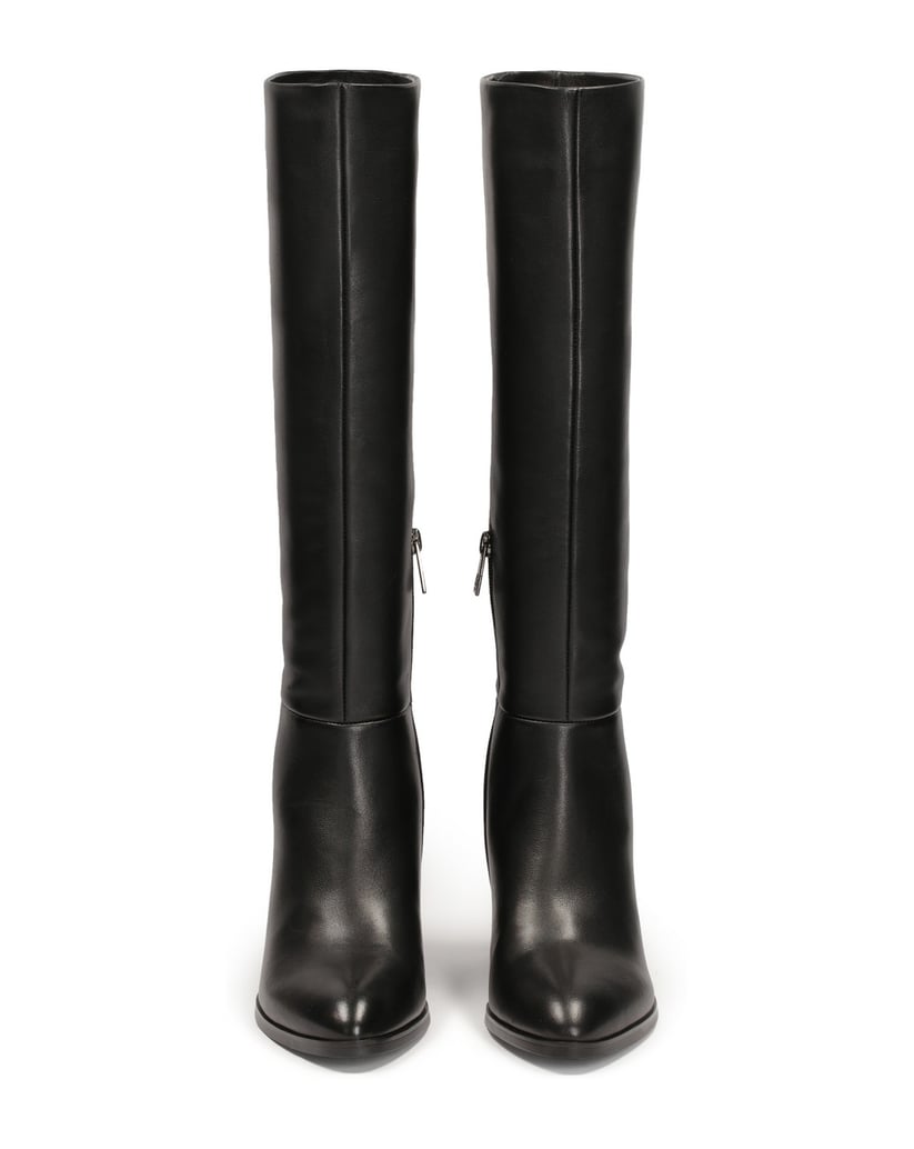 Kazar-Schwarze-hochhackige-Stiefel-mit-Metallv