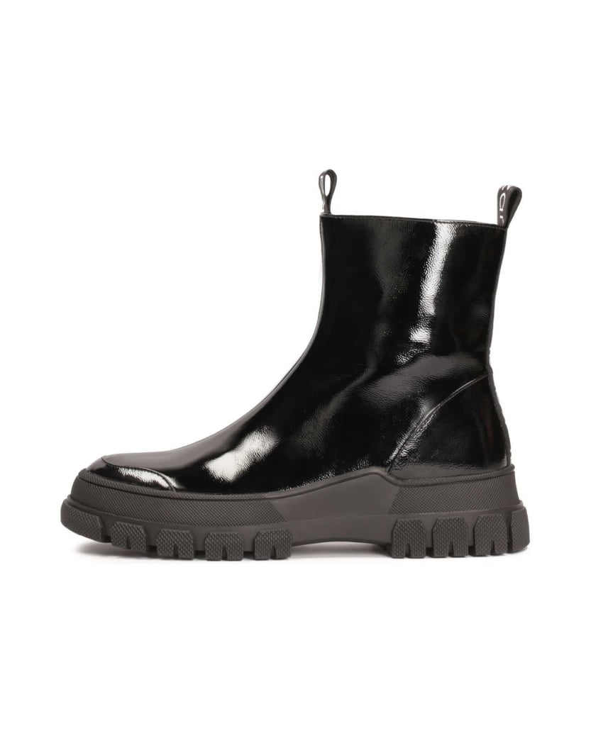 Kazar-Stiefel-aus-Lackleder-mit-Reißverschluss-schwarz