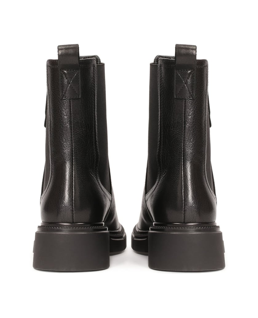 Kazar-Schwarze-Chelsea-Stiefel-mit-gemusterter