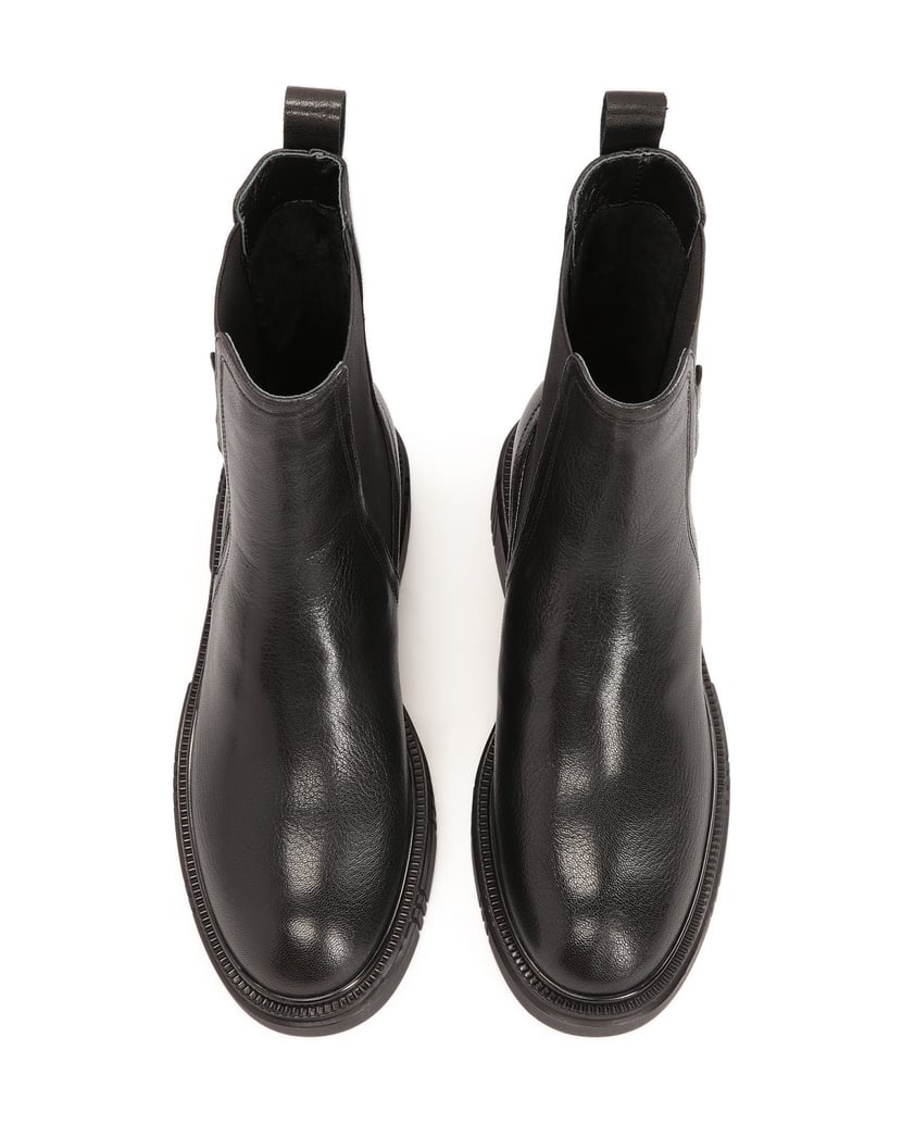 Kazar-Schwarze-Chelsea-Stiefel-mit-gemusterter