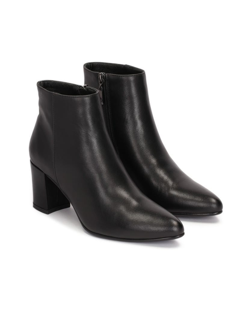 Kazar-Schwarze-Lederstiefel-mit-Absatz-schwarz