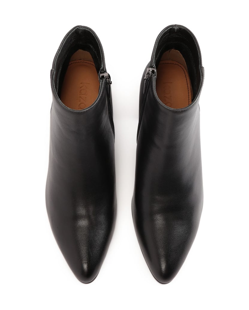 Kazar-Schwarze-Lederstiefel-mit-Absatz-schwarz