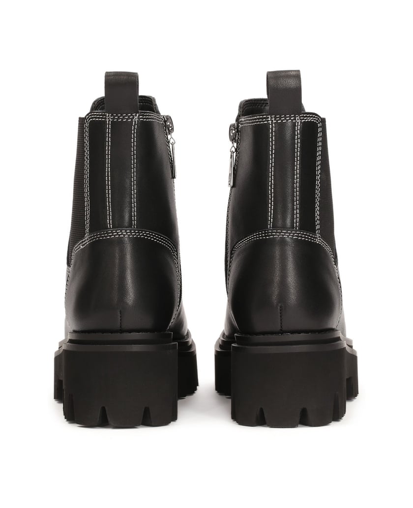 Kazar-Schwarze-Stiefel-mit-weißen-Nähten