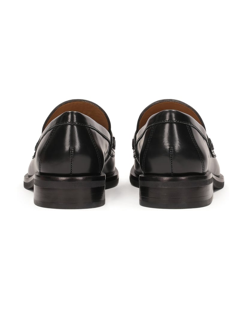 Kazar-Halbschuhe-aus-schwarzem-Leder-mit-Anili