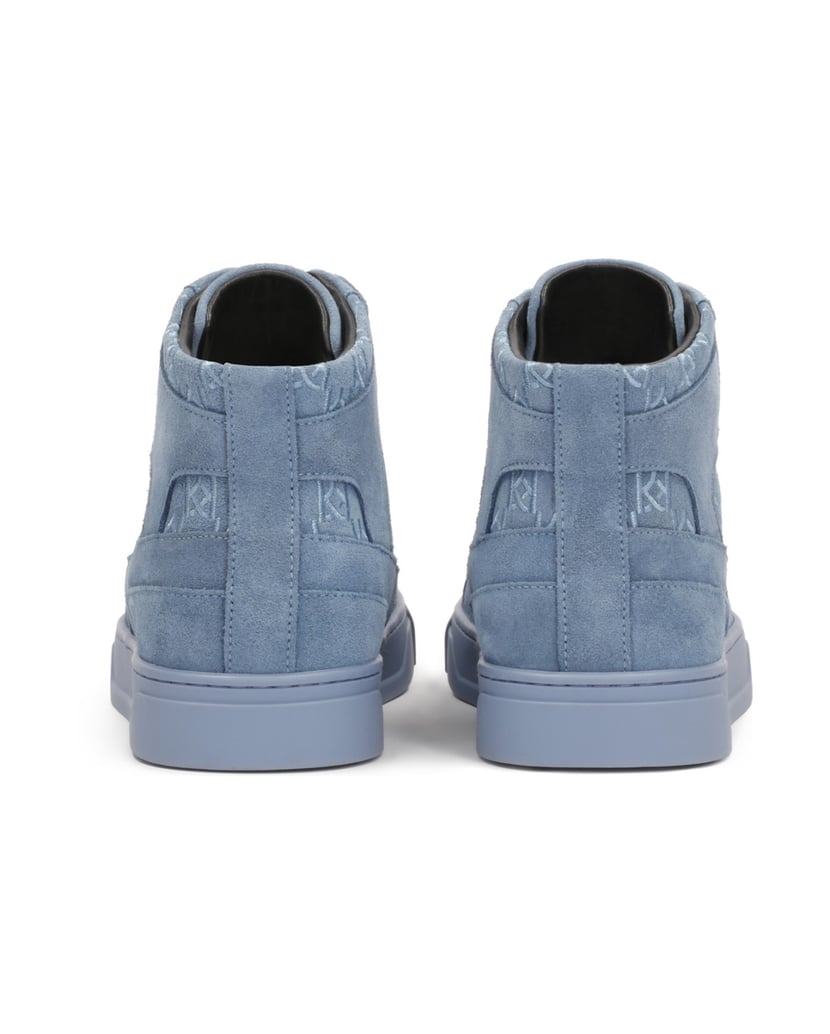 Kazar-Blaue-High-Top-Sneakers-mit-Monogrammen
