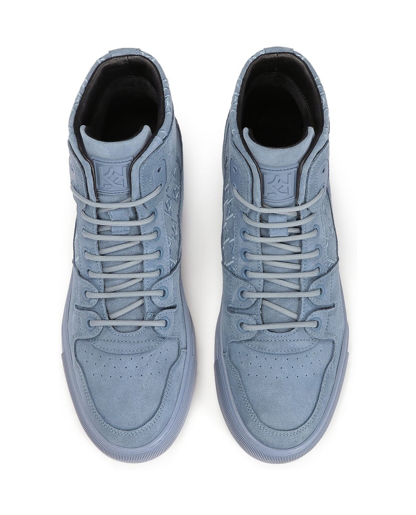 Kazar-Blaue-High-Top-Sneakers-mit-Monogrammen