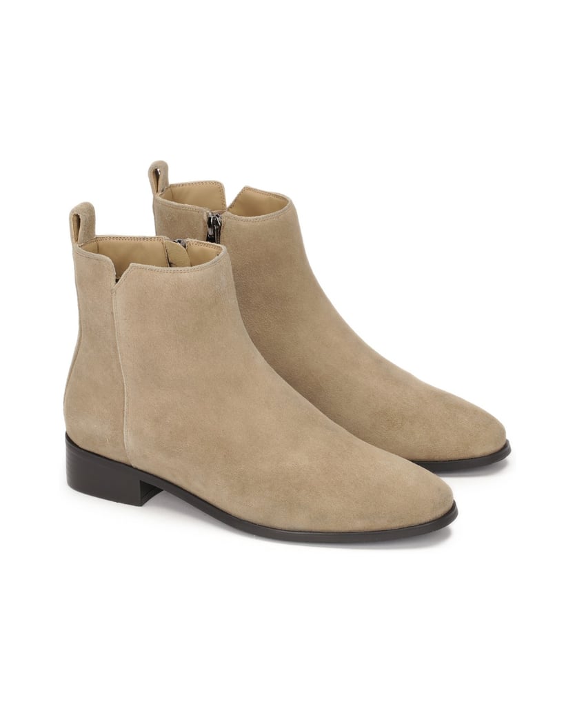 Kazar-Stiefel-mit-flachem-Absatz-aus-Wildleder-beige
