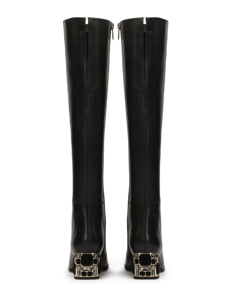 Kazar-Schwarze-Stiefel-mit-verziertem-Absatz-schwarz