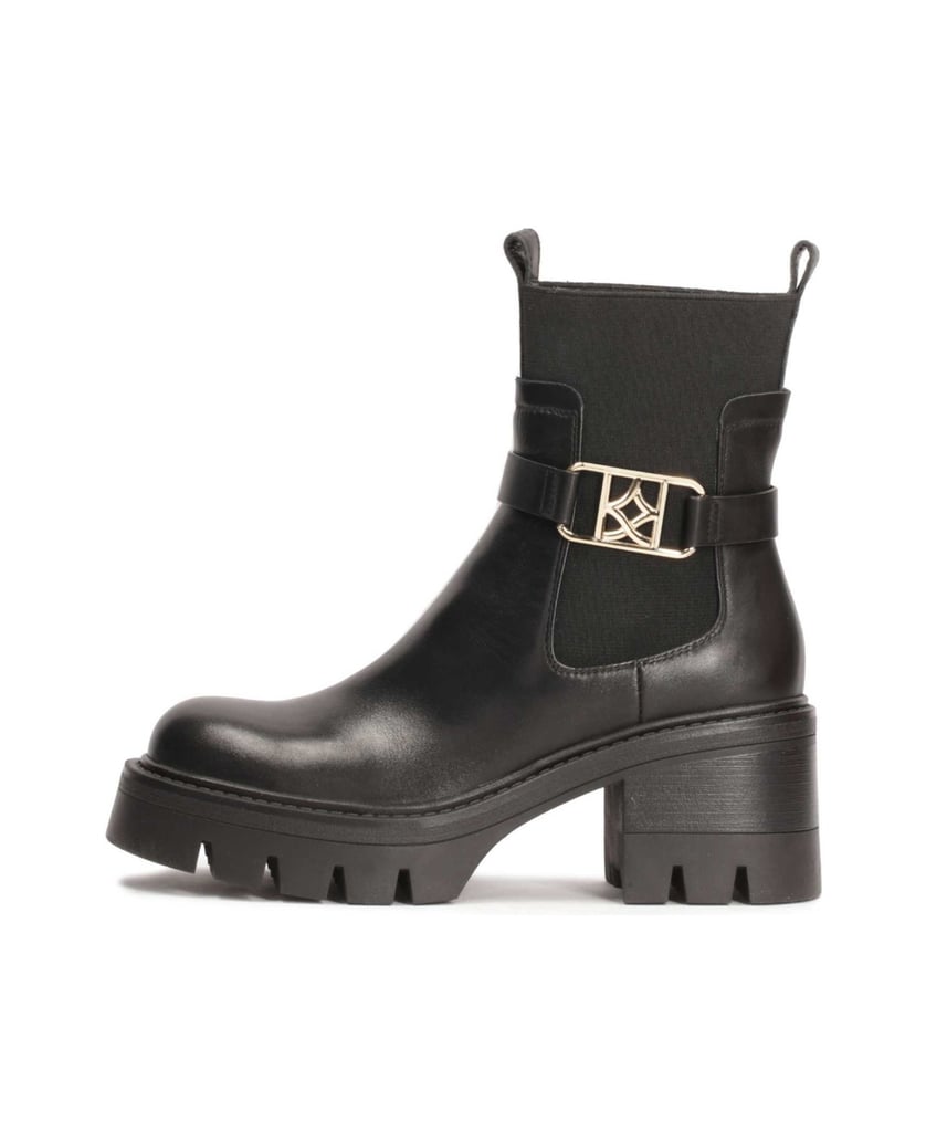 Kazar-Slip-on-boots-with-decorative-detachable-strap-černá