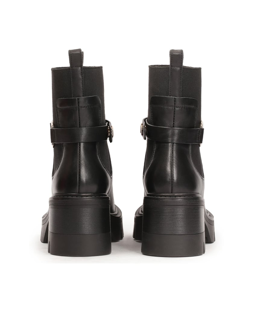 Kazar-Slip-on-boots-with-decorative-detachable-strap-černá