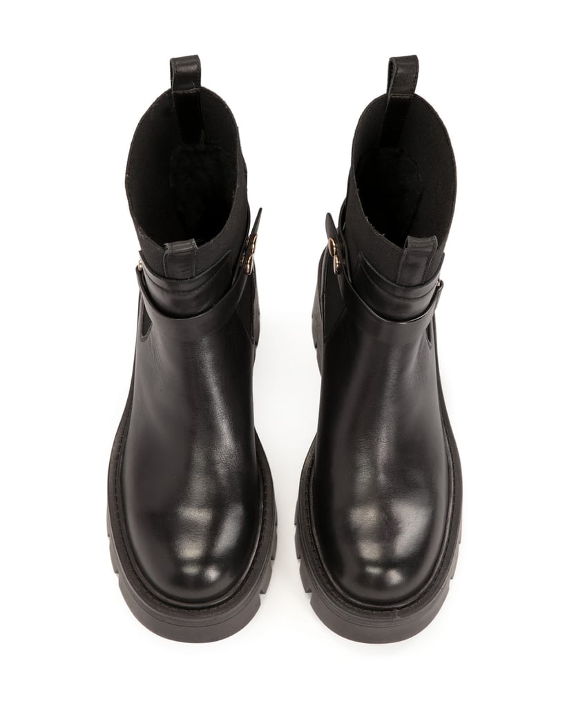 Kazar-Slip-on-boots-with-decorative-detachable-strap-černá