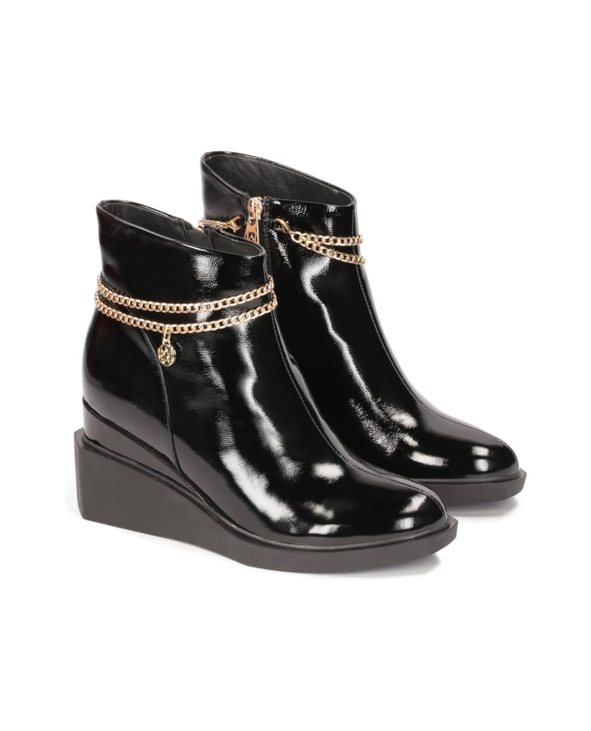 Kazar-Stiefelette-mit-abnehmbarer-Kette-schwarz