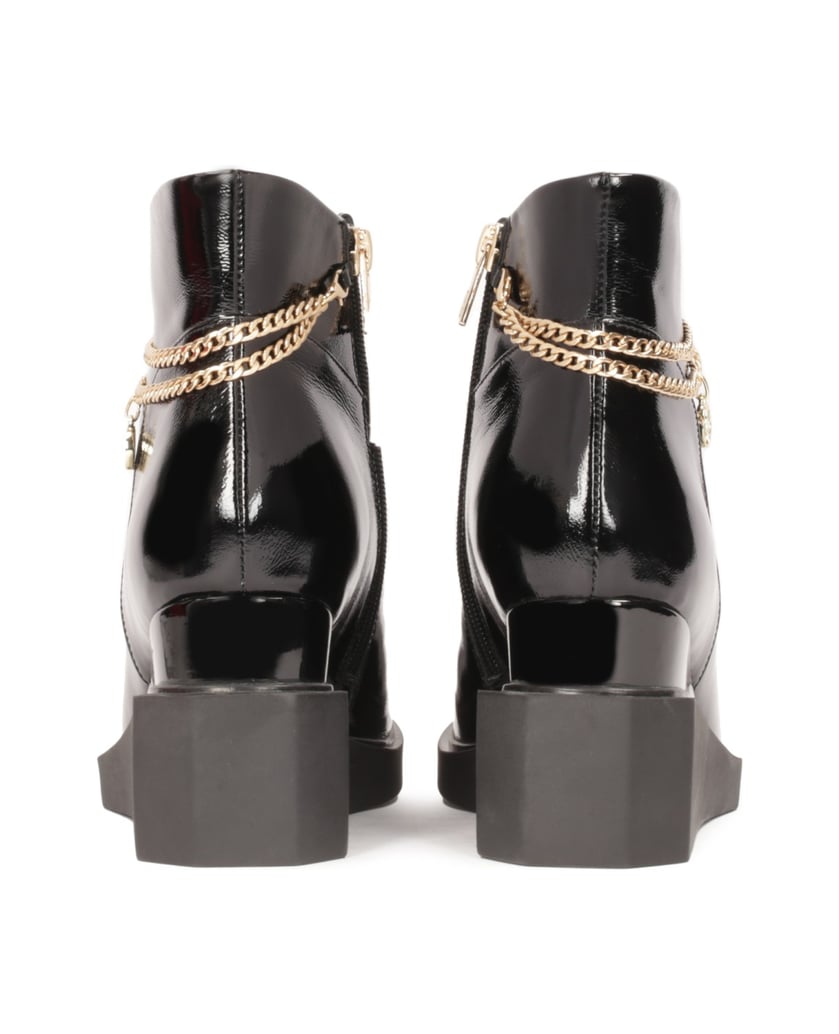 Kazar-Stiefelette-mit-abnehmbarer-Kette-schwarz