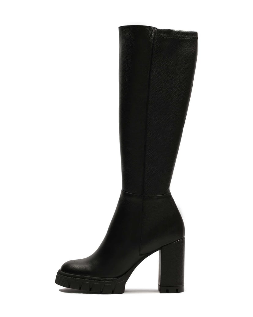 Kazar-Schwarze-Lederstiefel-mit-bequemem-breit-schwarz