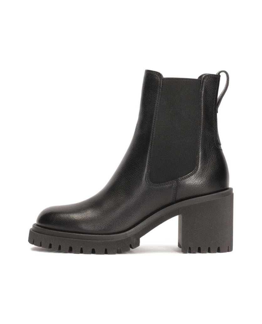 Kazar-Klassische-Lederstiefel-mit-elastischen-schwarz