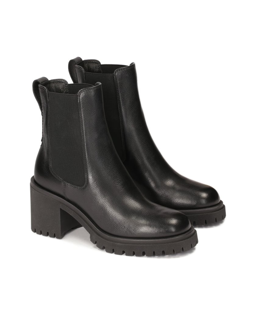 Kazar-Klassische-Lederstiefel-mit-elastischen-schwarz