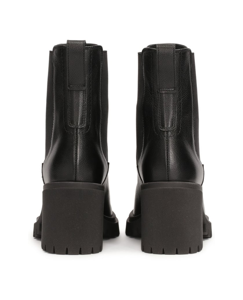 Kazar-Klassische-Lederstiefel-mit-elastischen-schwarz