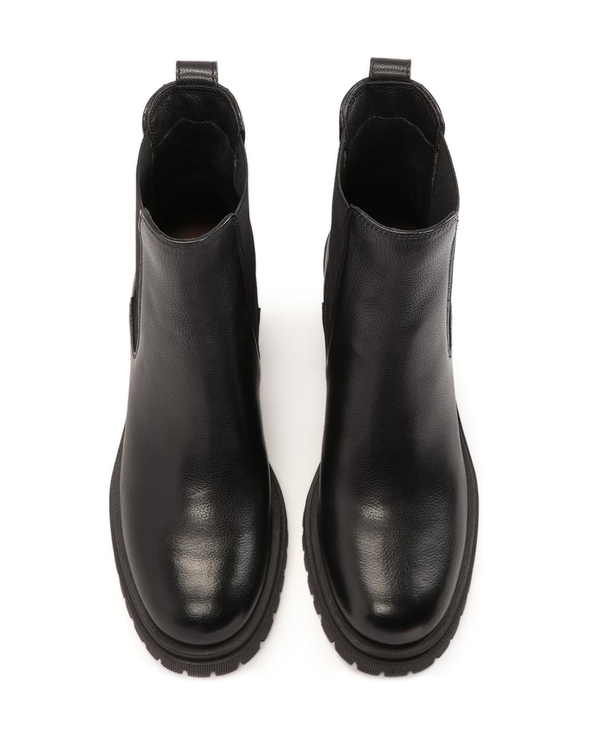 Kazar-Klassische-Lederstiefel-mit-elastischen-schwarz