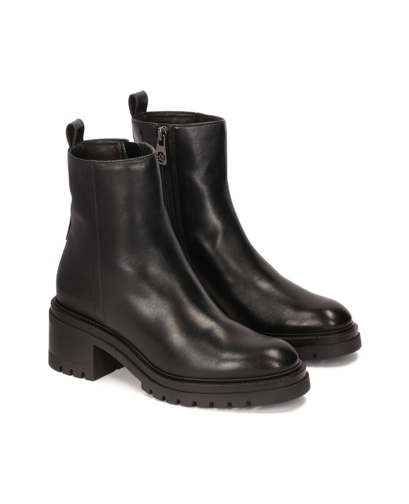 Kazar-Black-heeled-boots-with-a-simple-upper-černá