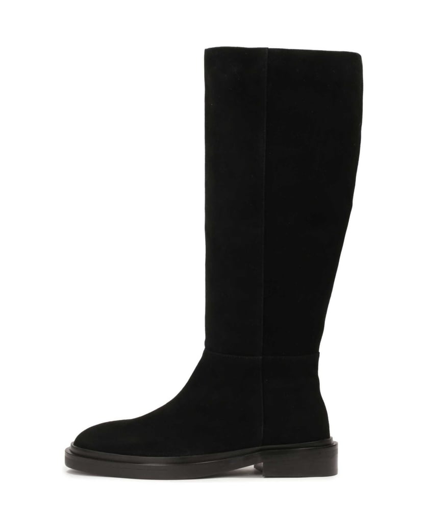 Kazar-Schwarze-Wildlederstiefel-mit-Schaft-zum