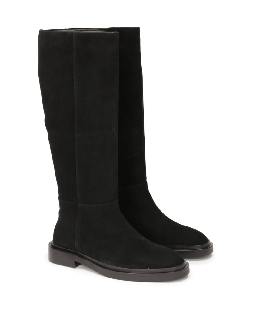 Kazar-Schwarze-Wildlederstiefel-mit-Schaft-zum