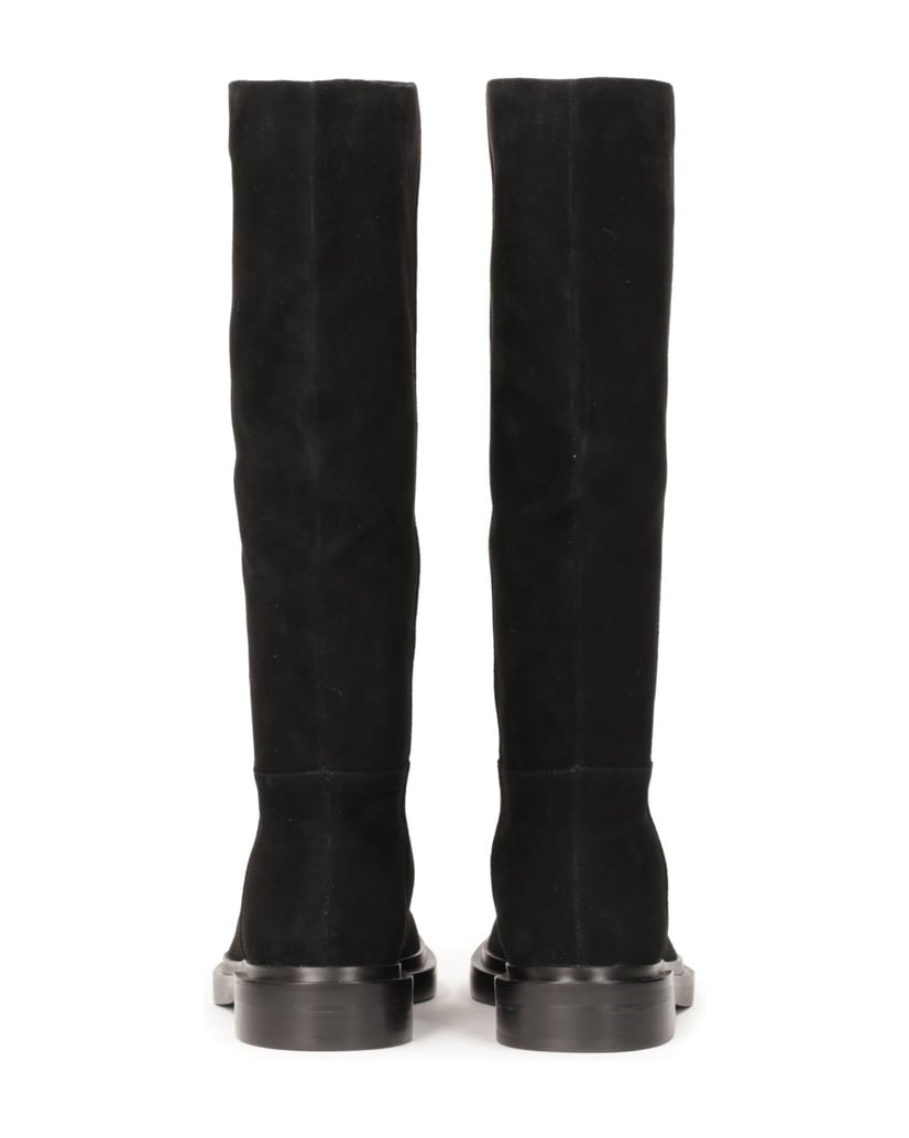 Kazar-Schwarze-Wildlederstiefel-mit-Schaft-zum