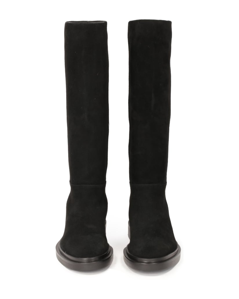 Kazar-Schwarze-Wildlederstiefel-mit-Schaft-zum