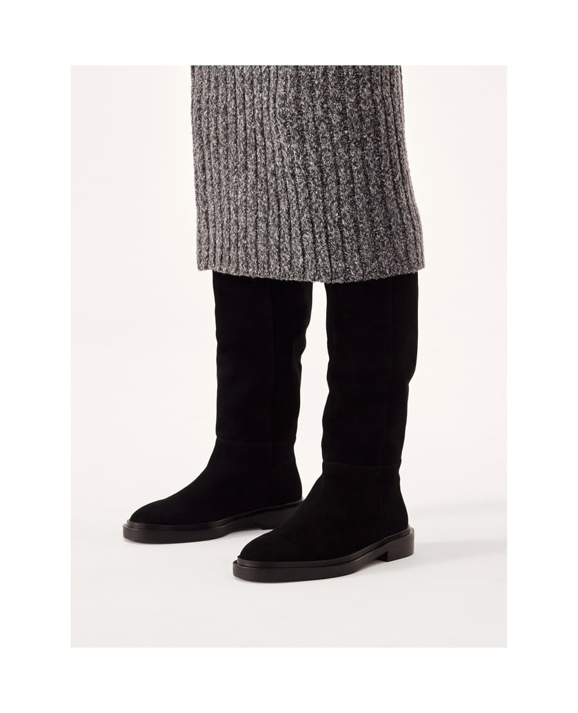 Kazar-Schwarze-Wildlederstiefel-mit-Schaft-zum