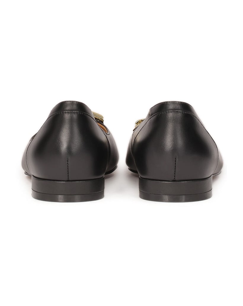 Kazar-Schwarze-Ballerinas-aus-Leder-mit-flache