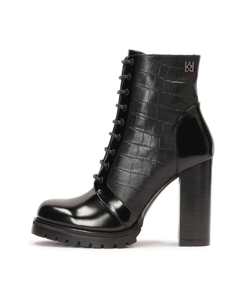 Kazar-Crocodile-pattern-boots-černá