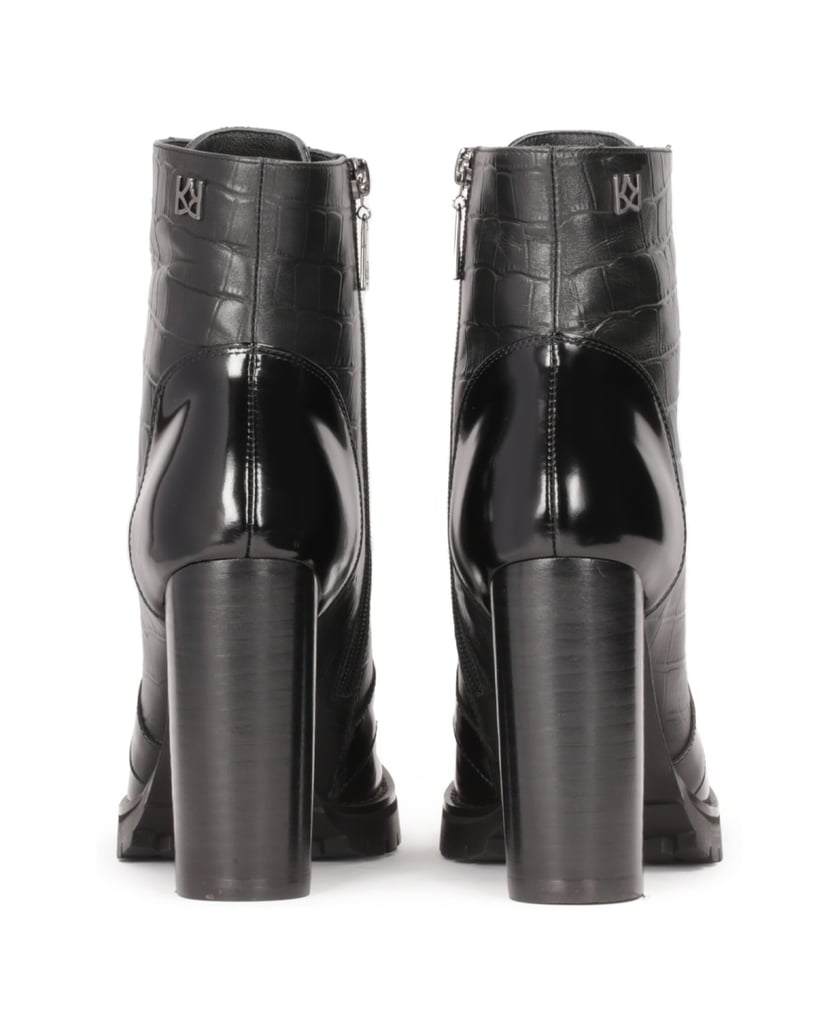 Kazar-Crocodile-pattern-boots-černá