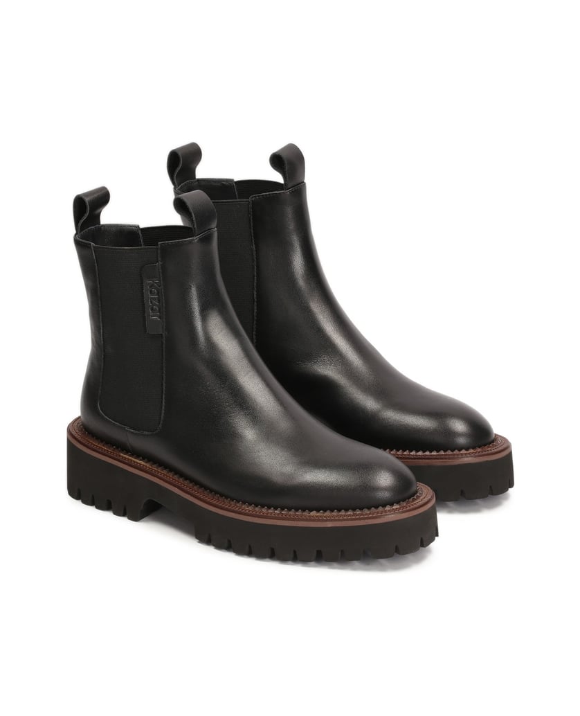 Kazar-Schwarze-Chelsea-Stiefel-mit-braunen-Pas