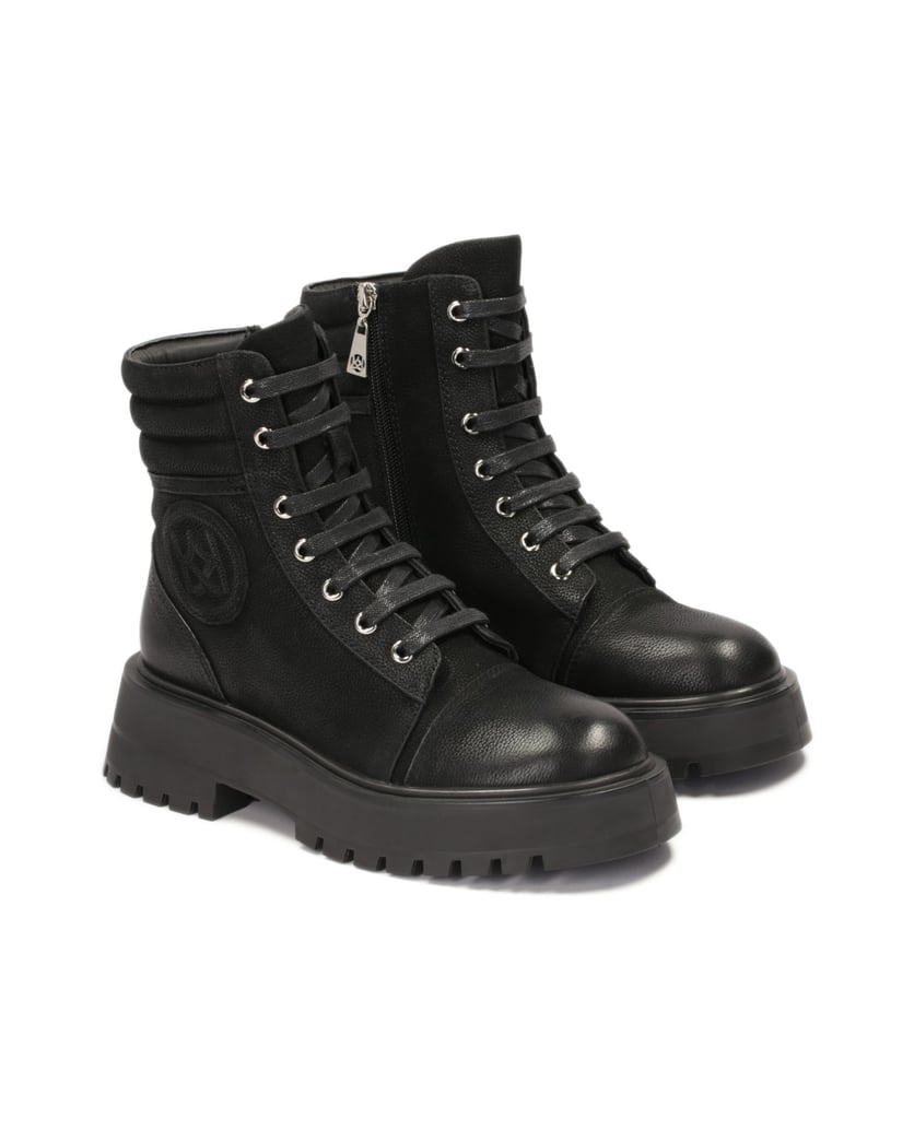 Kazar-Schwarzer-Nubuk-Stiefel-mit-Dreiblatt-So