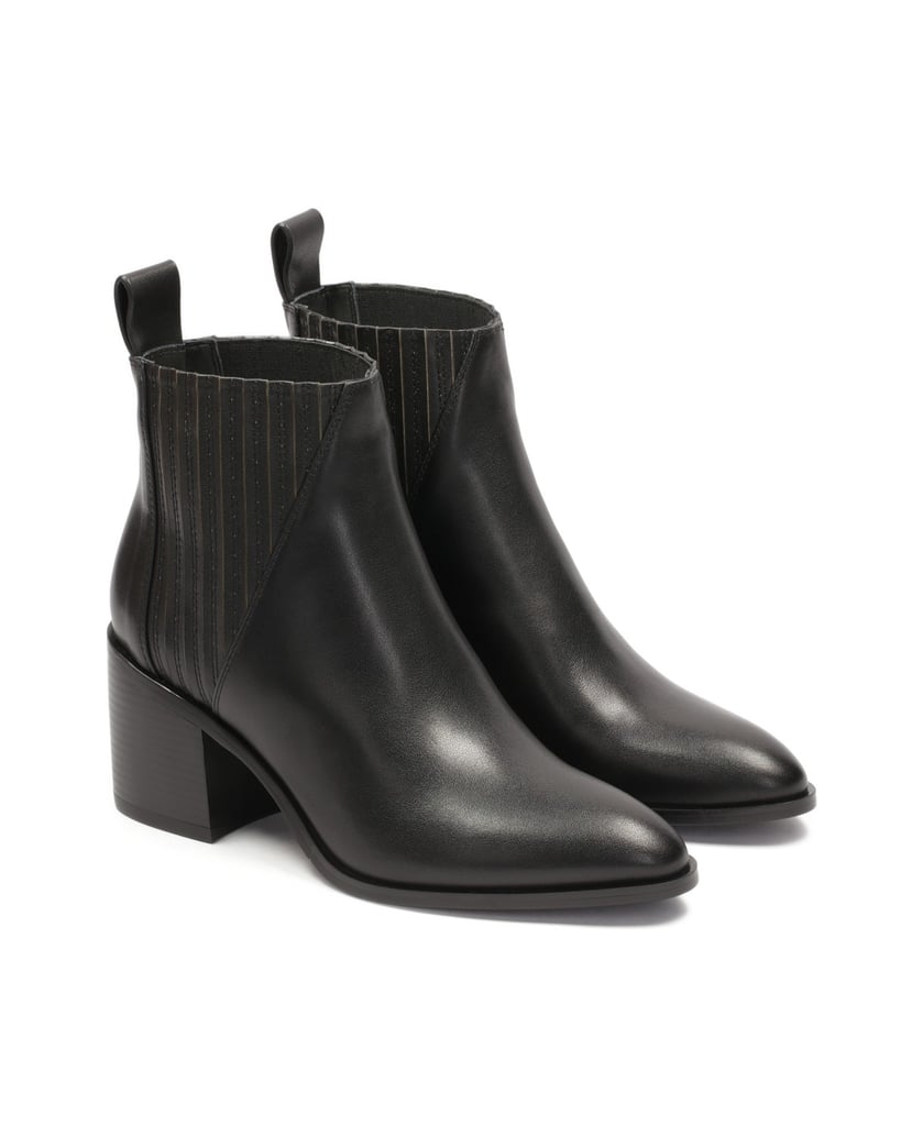 Kazar-Unbuttoned-boots-with-a-wide-heel-černá