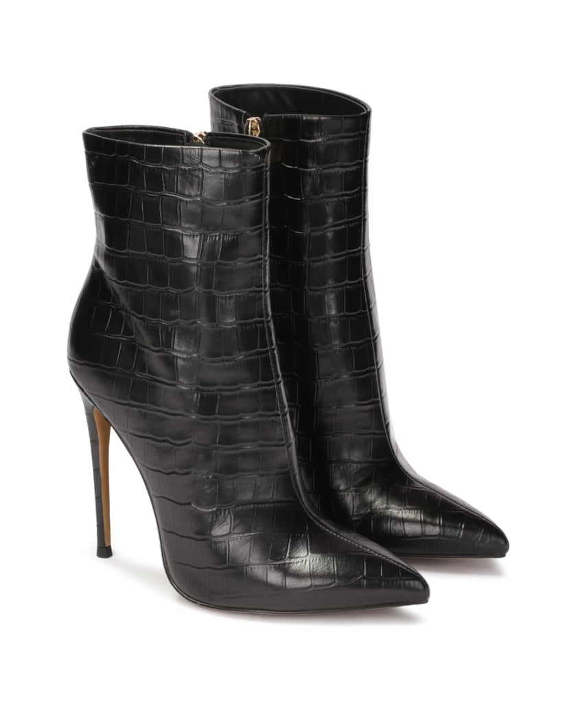 Kazar-Elegante-hohe-Stiletto-Stiefel-mit-Kroko-schwarz