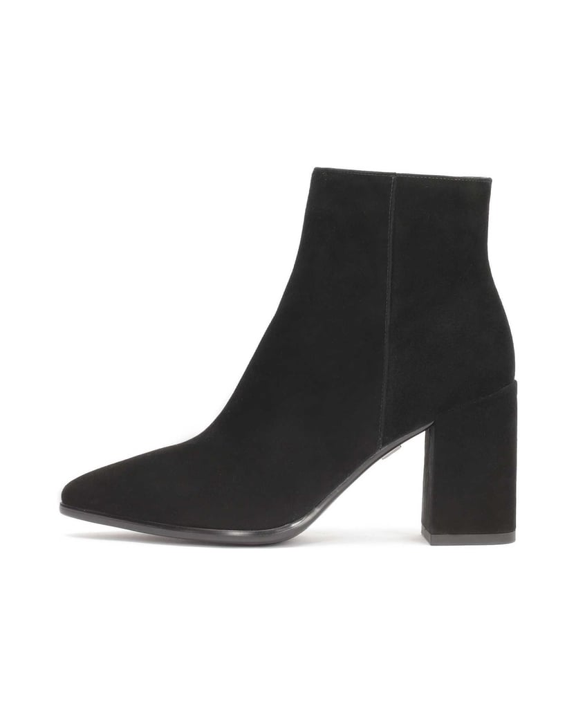 Kazar-Black-suede-pointed-toe-boots-černá