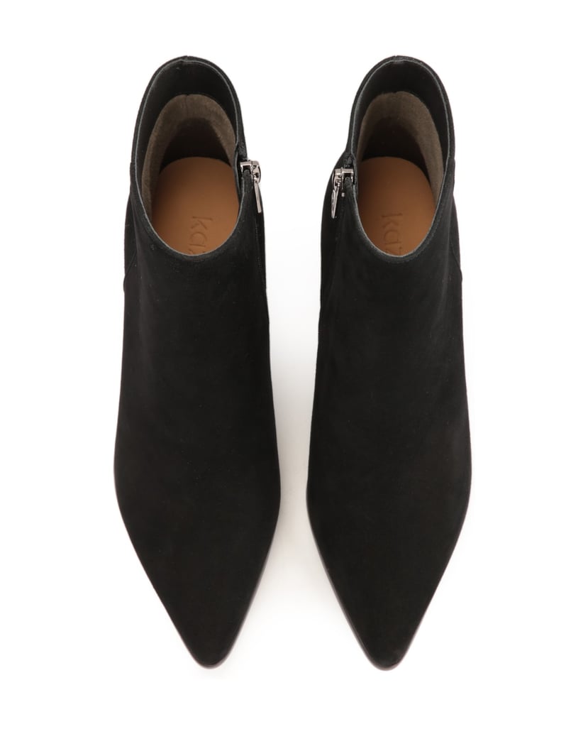 Kazar-Black-suede-pointed-toe-boots-černá