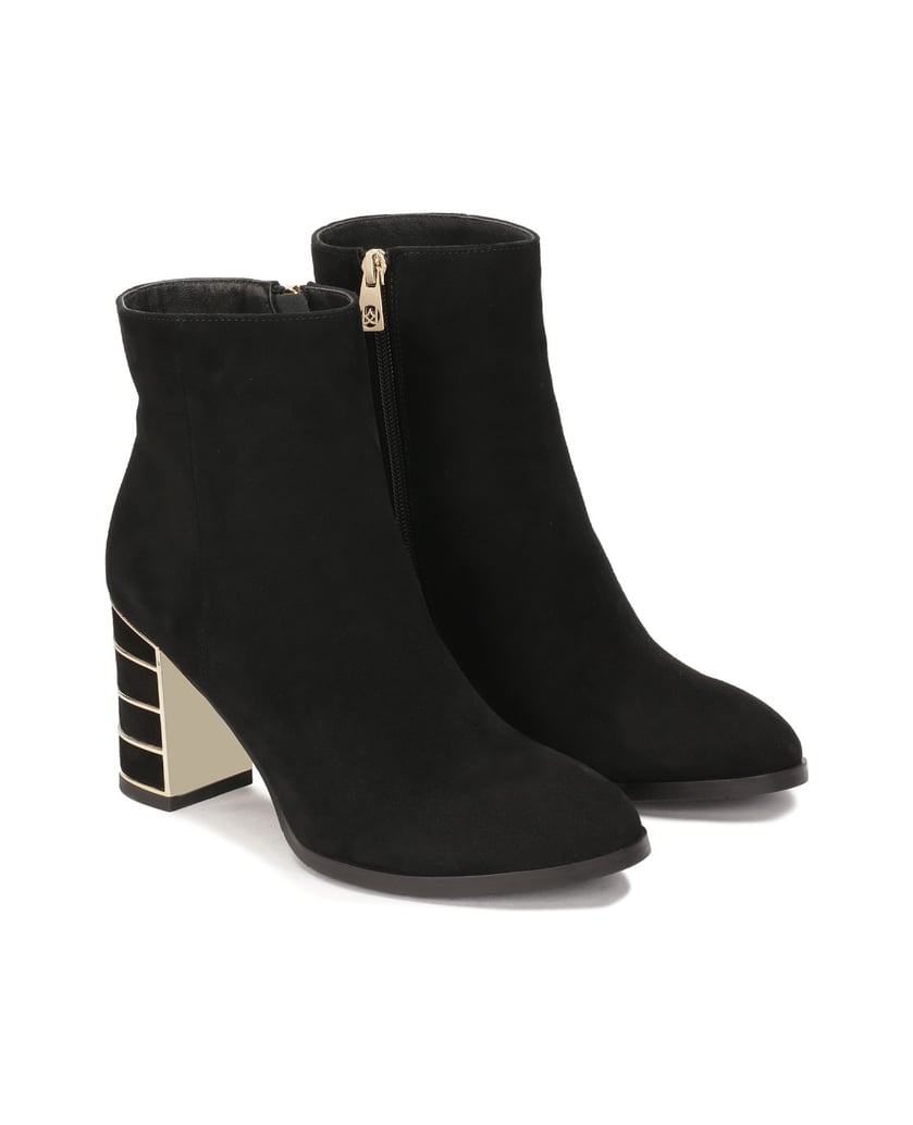 Kazar-Wildlederstiefel-mit-verziertem-Absatz-schwarz